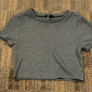 Dark gray crop top